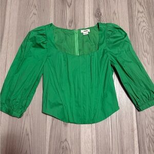 Jason Wu Green Blouse Corset Top Size XS